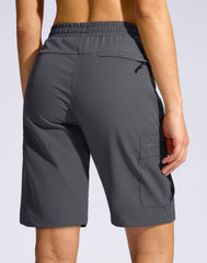 SANTINY women's 10in shorts pocket layout with five secure pockets for daily adventures