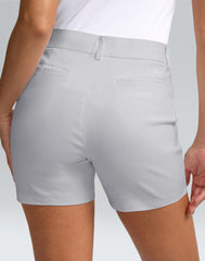 SANTINY women's 5in golf shorts waistband belt loops detail for a streamlined fit.