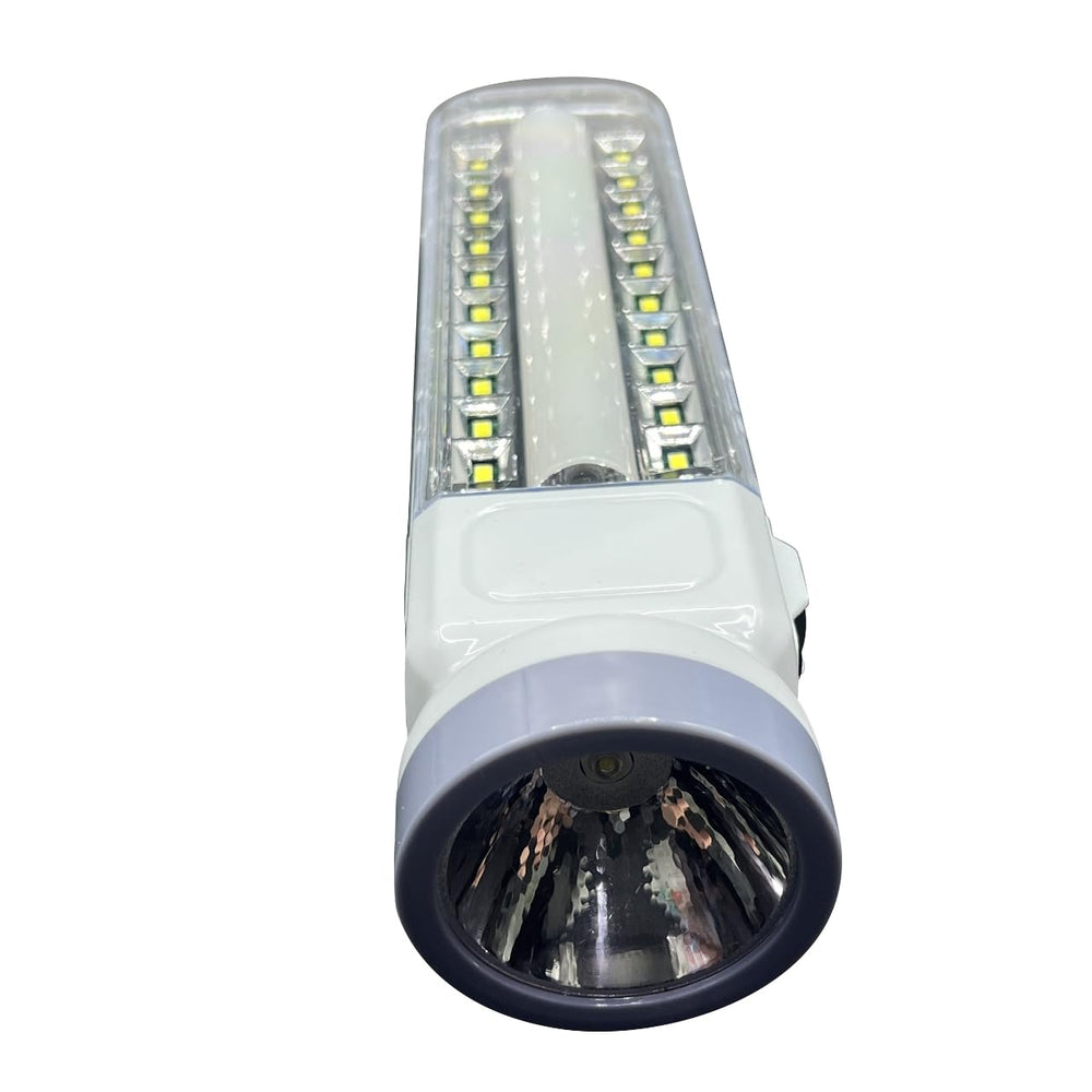 Sapphirem LED emergency light front view, compact handheld design for everyday use.