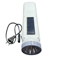 Sapphirem LED emergency light with solar panel, ready for off-grid charging.