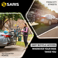 Saris 1054S durable American-made steel protects bikes and car during transport.