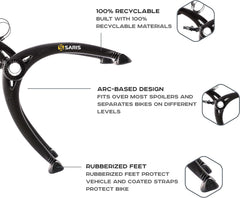 Saris Bones trunk rack mounted on car rear for convenient loading