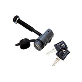 Saris Locking Hitch Tite threaded bolt secures rack to vehicle for theft deterrence.