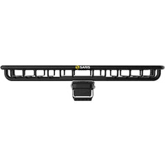 Side view of the Saris MHS cargo basket tray showing rugged frame.