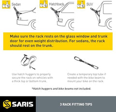 Saris Solo anti-sway feature stabilizing a bike on the rack