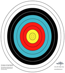 SAS 10-ring target face 60cm for archery training and consistent scoring practice.