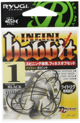 SASAME Infini Hobbit HIH054#1 closeup showing precise offset hook design for finesse fishing