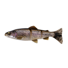 Savage Gear 3D Line Through Trout 12in Ghost Trout front view highlights lifelike body details.