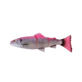 Savage Gear 3D Line Through Trout pink back mullet monster in action for big game fishing