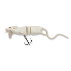 Savage Gear 3D Rad Rat bait, white, topwater action attracts predators from a distance