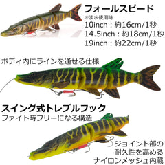 Savage Gear 4D Line Thru Pike scent-infused body inviting bites during fishing