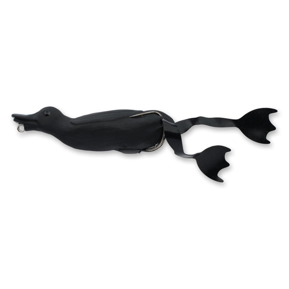 Savage Gear 3D Duck Bait, Baby Black Bird, delivers lifelike topwater action to trigger strikes.