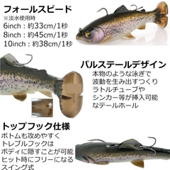 Savage Gear Pulse Tail Trout RTF lure infused with scent to trigger feeding responses
