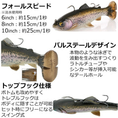 Savage Gear Pulse Tail Trout RTF with scent infusion triggering feeding responses.