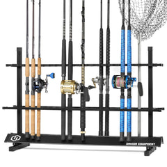 Savior Equipment rod rack front view shows sturdy aluminum frame for organized storage.