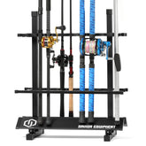Savior Equipment rod rack full assembly keeps 24 rods neatly organized for easy access.