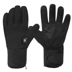 SAVIOR HEAT heated cycling gloves front view showing warmth on hands for cold rides