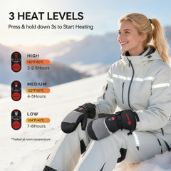 SAVIOR HEAT heated mittens fingers heat for winter workouts