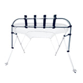 Savvycraft bimini-top attachment rod holder secures fishing rods on deck