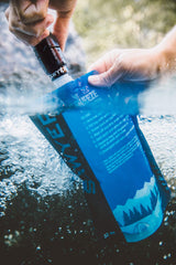 Sawyer Micro Squeeze straw attachment enables direct drinking from a source