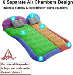 SAYGOGO SUV air mattress in car backseat demonstrates stable rest during road trips.