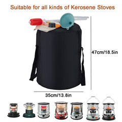 SBCWH kerosene stove tote blue interior offers roomy space for stove.