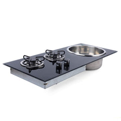 SBPKMARSCT gas stove with two burners and sink for RV use