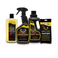 Scent Thief field spray 24oz bottle for field-ready scent elimination and stealthy hunts.