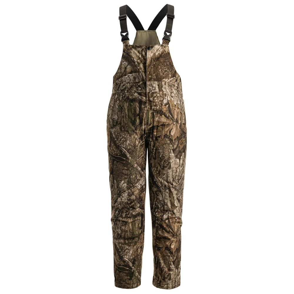 SCENTBLOCKER Drencher insulated bib front view highlights rugged all-weather hunting gear.