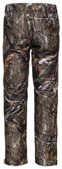 ScentBlocker Drencher pants waterproof seams closeup highlights taped seams for durability.