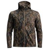 SCENTBLOCKER Shield Series Silentec Jacket front view shows stealth camo and silent fleece for hunting