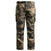 ScentBlocker Shield Series Wooltex Pro pants camo, highlighting warmth without bulk for all-day comfort.