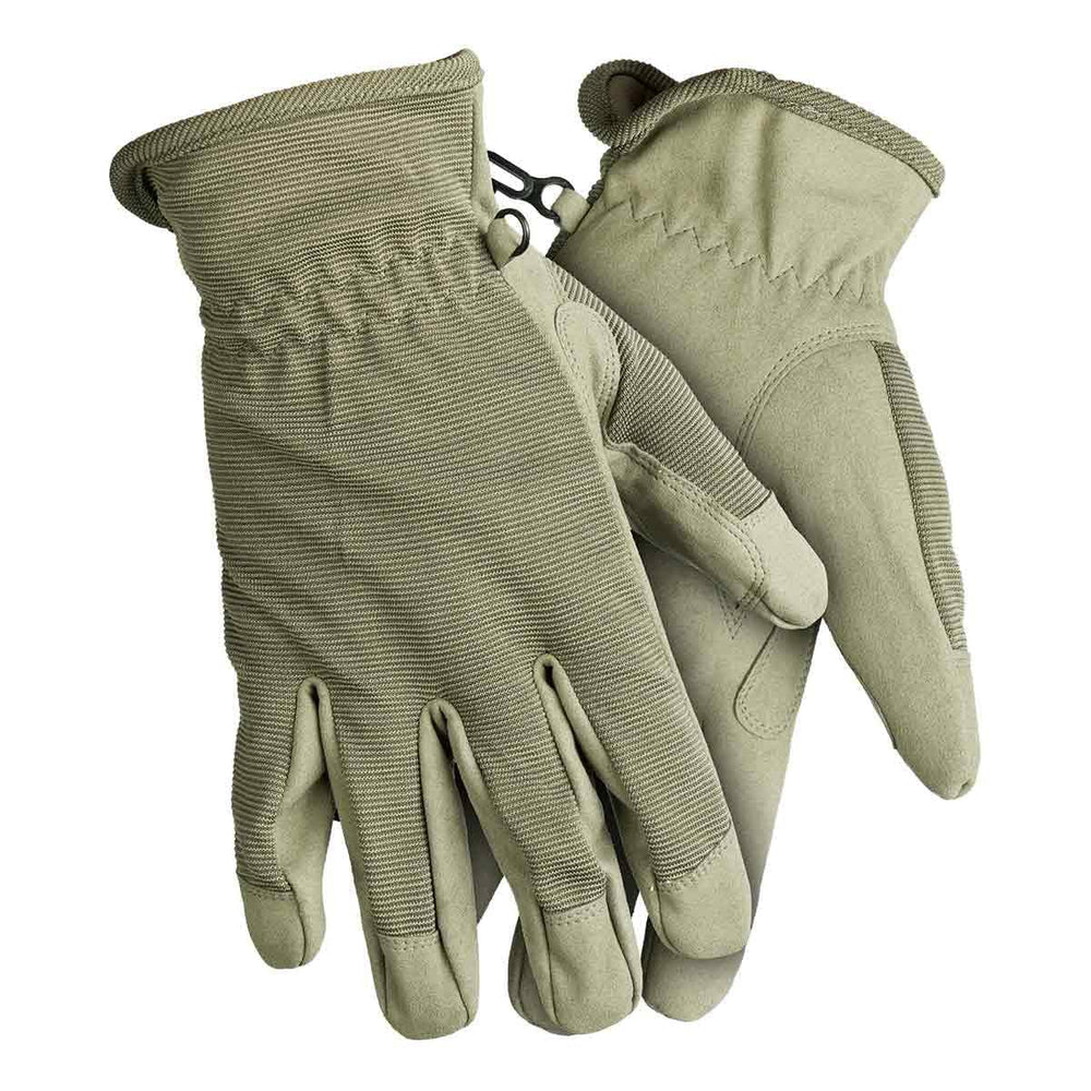 SCENTBLOCKER stretch shooting glove with leather palm for a secure grip during range sessions.