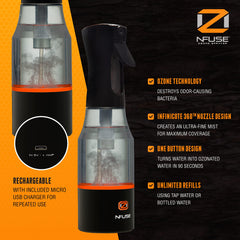 InfiniCote 360 nozzle delivering ultra-fine mist for even coverage.