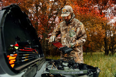 ScentLok Savanna Aero Crosshair jacket side view in Realtree Edge showing camouflage integration