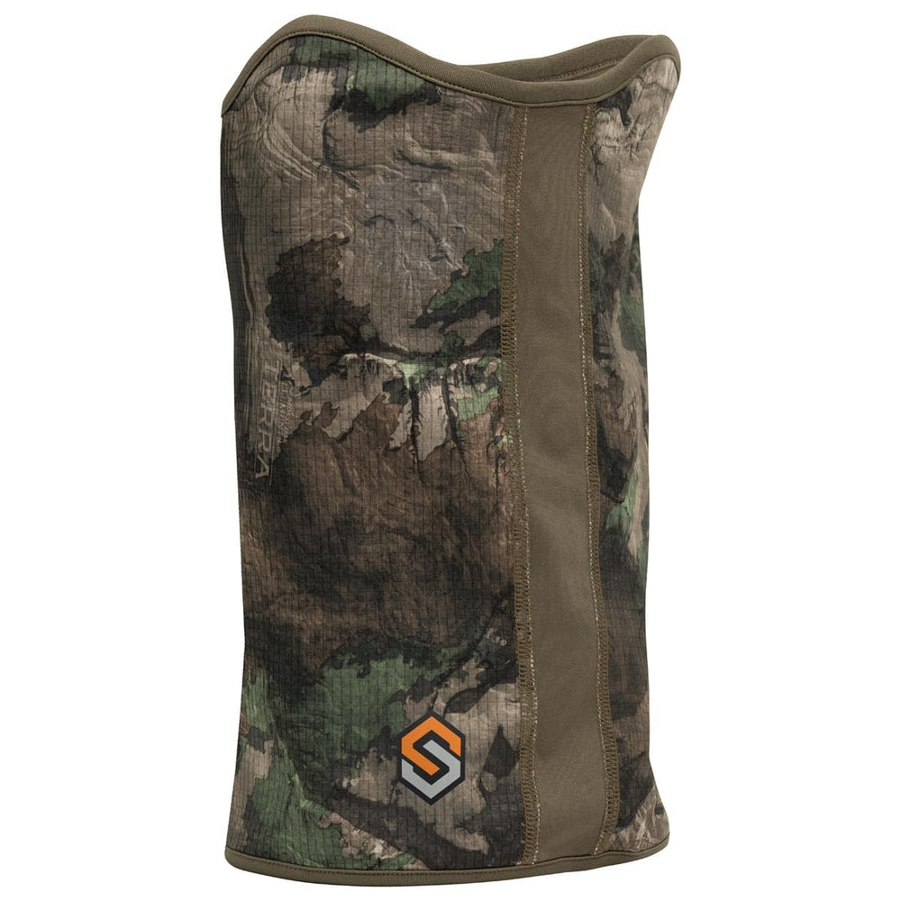ScentLok Savanna gaiter face mask with odor control for field hunting.
