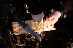 Schrade Delta fire starter with lanyard keeps components together for quick access