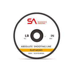 Scientific Anglers Absolute Flat Mono with rectangular profile improves grip and reduces twist.