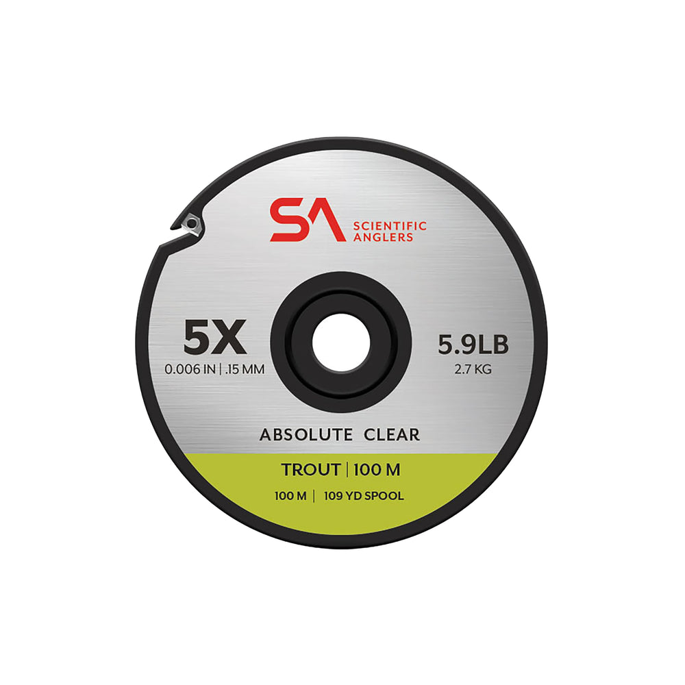 Scientific Anglers Absolute Trout fly line with floating taper for delicate surface presentations.