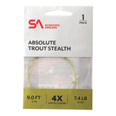 Scientific Anglers Absolute Trout Stealth Leader 9ft shown for wary trout in stealth presentation