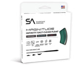 Scientific Anglers Magnitude line setup shows clear floating line for stealthy saltwater presentations.