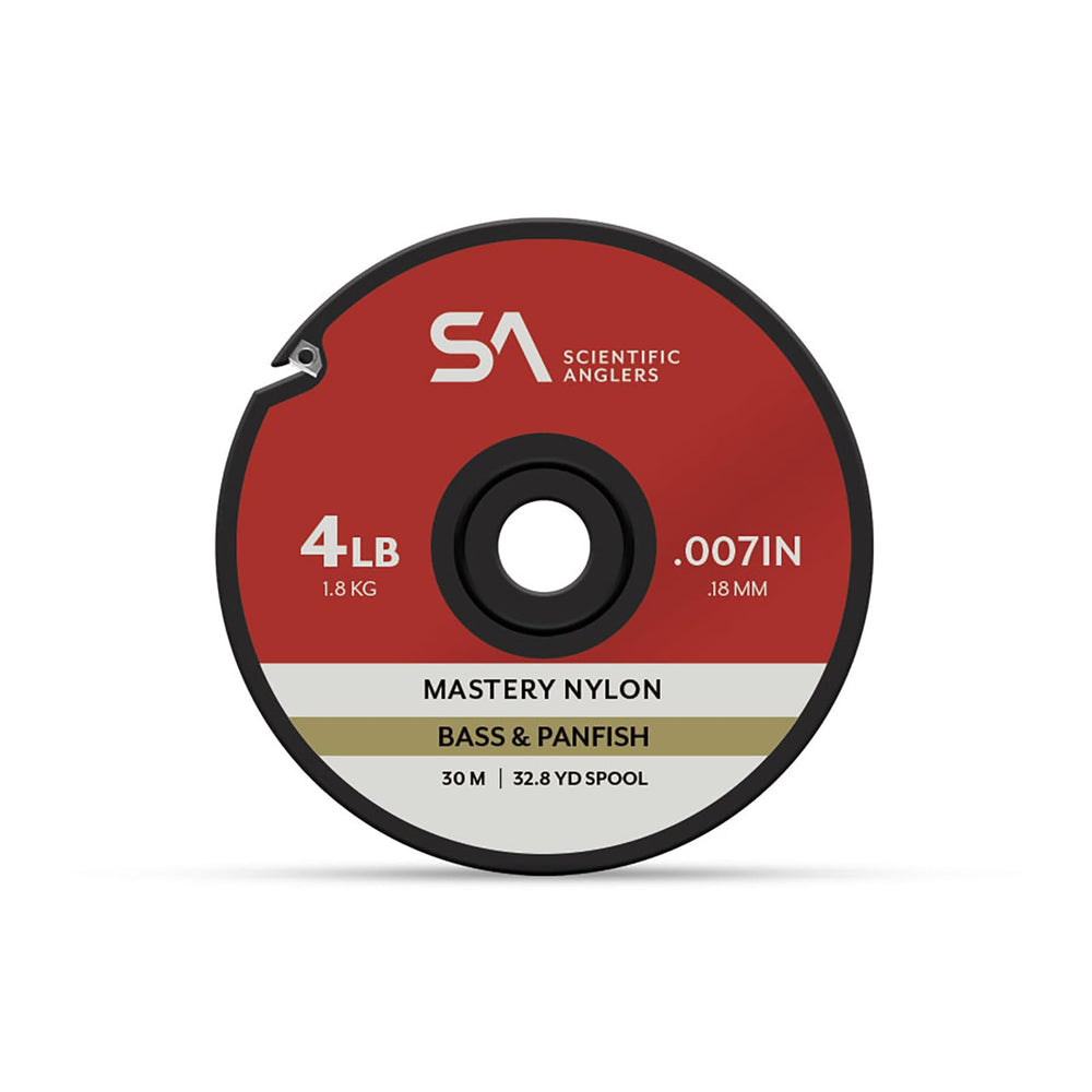 Scientific Anglers Mastery Bass and Panfish Tippet on 30m spool for reliable warmwater fishing