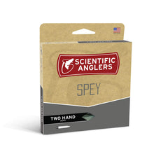 Scientific Anglers Skagit line head with black band for clear overhang reference