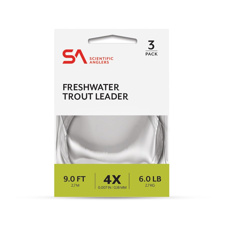 Scientific Anglers Freshwater Nylon Leaders 7.5 ft, 3X, 3-pack