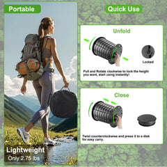 Sckee camping toilet sturdy ABS construction supports up to 380 lbs