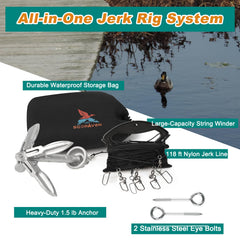Scopaven pre tied swivels secure six decoys for a larger realistic spread