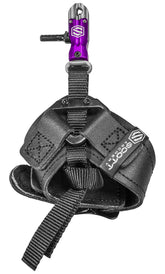Scott Archery Hero X Release purple front view shows compact ergonomic design for confident aiming.