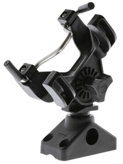 Scotty 0241 side/deck mount attachment shown for versatile mounting on boats.