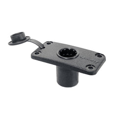 Scotty 0244-BK flush deck mount rain cap front view for boats and kayaks