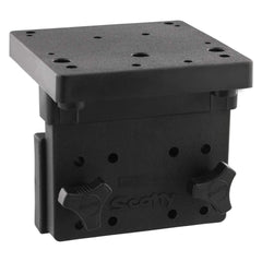 Scotty 1025 right-angle side-mount bracket ready for quick installation on tight boat gunnels